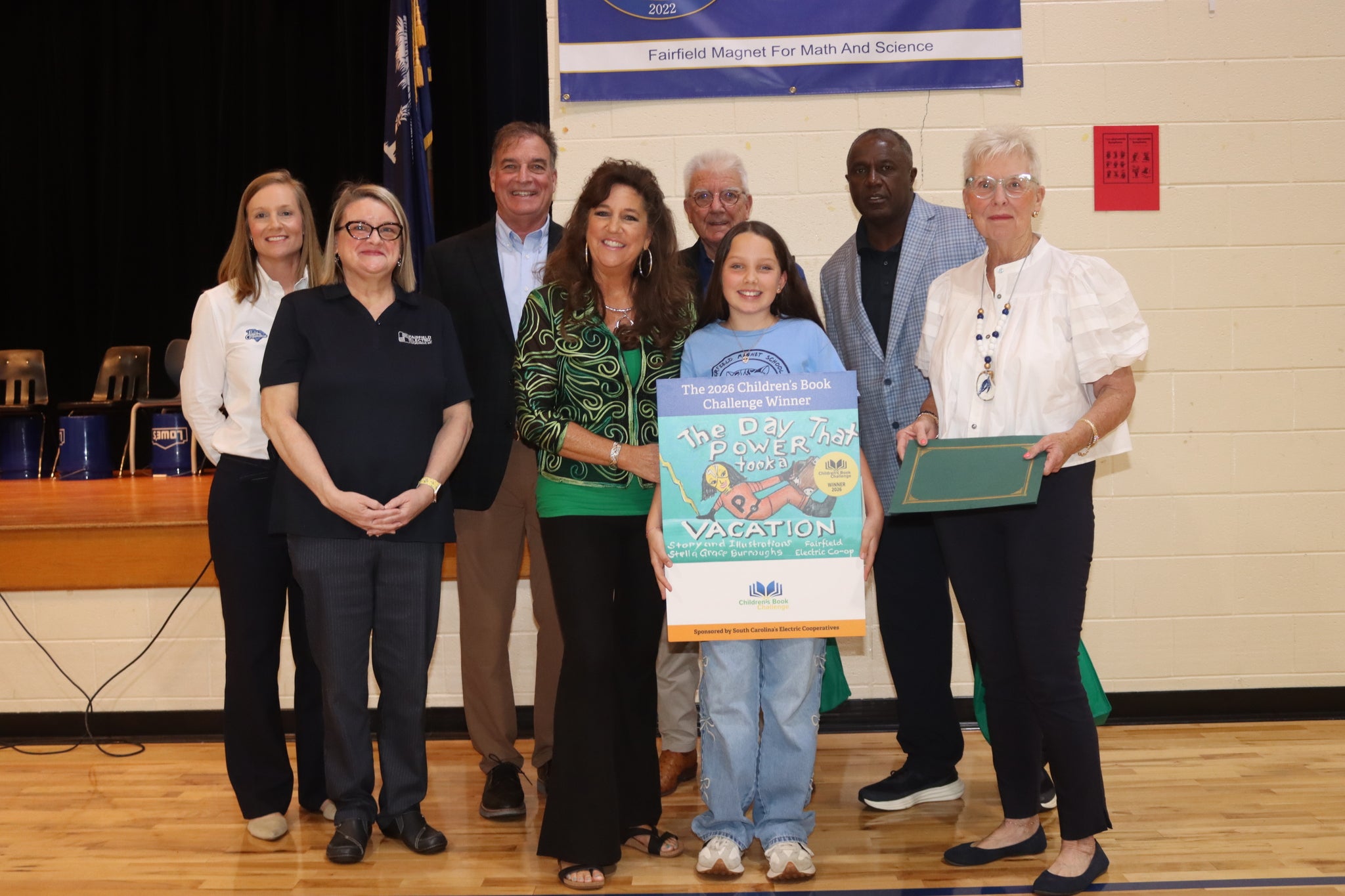 Representatives from FEC honored Stella Grace at her school on March 27.